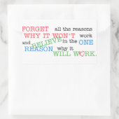 一信じつの理由で 長方形シール (バッグ)