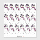 一八お洒落雪だるま シール (シート)