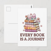 一冊の本が旅になる | 英語先生ギフト ポストカード (正面/裏面)