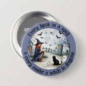 一冊の本が魔法だ 缶バッジ (正面&裏面)