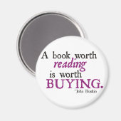 一冊の本読は価値があ買る マグネット (正面/裏面)