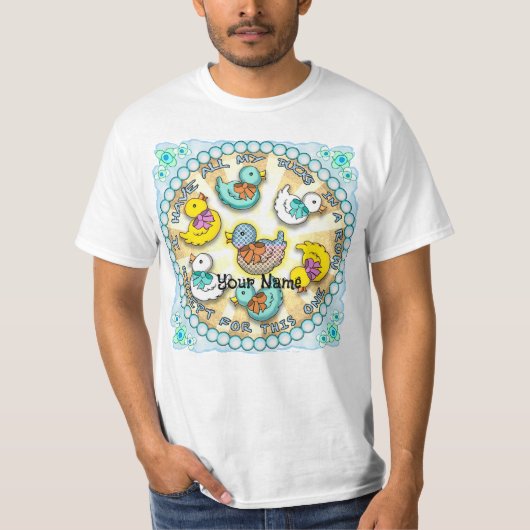 一列に並ぶアヒル Tシャツ (正面)