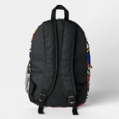 一列に並んで囁く プリントバックパック (裏面)