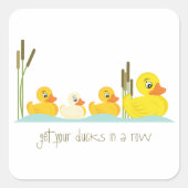 一列に スクエアシール (正面)