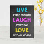 一刻を争う毎日笑う言葉を超えた愛 カード (黄色い花)