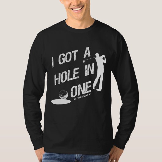 一動揺してつ得に穴が開いた Tシャツ (正面)