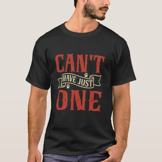 一匹だけなんて無理猫好き Tシャツ (正面)