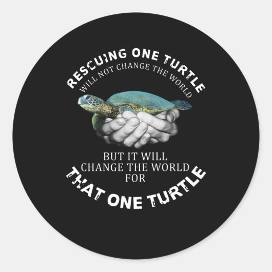 一匹の亀を助けても世界は変わらない ラウンドシール (正面)