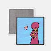 一匹の猫は抱擁が大好き マグネット (正面/裏面)