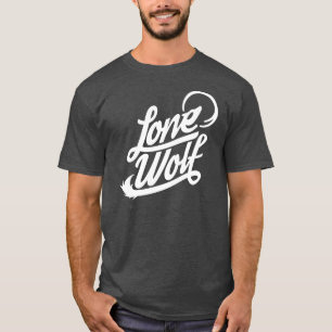 一匹狼の印刷のティー Tシャツ