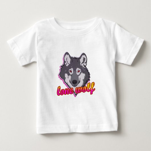一匹狼、80年代のスタイル! ベビーTシャツ (正面)