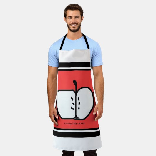 一口だけ食う エプロン (着用した状態)