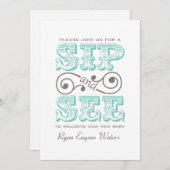 一口で見る新生児 招待状 (正面/裏面)