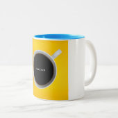 一口にエレガンス：手作りティーカップ ツートーンマグカップ (正面右)