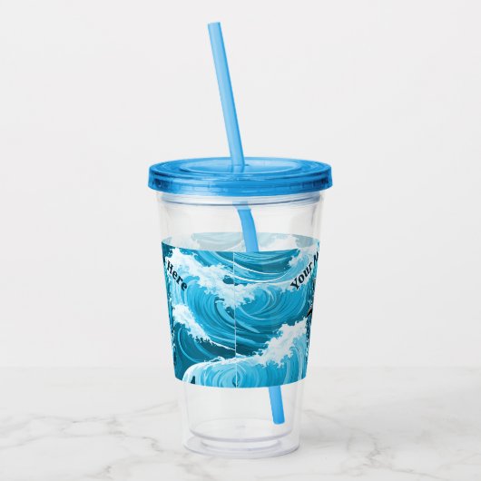 一口のサメを食べに私たちと一緒に アクリルタンブラー (左)