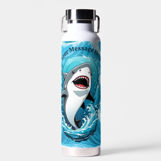 一口のサメを食べに私たちと一緒に ウォーターボトル (正面)