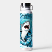 一口のサメを食べに私たちと一緒に ウォーターボトル (背面)