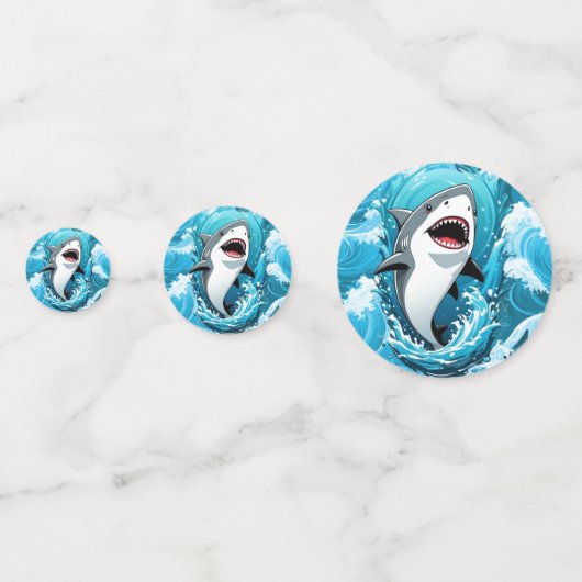 一口のサメを食べに私たちと一緒に コンフェッティ (正面)