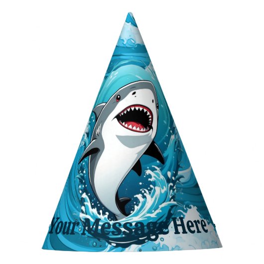 一口のサメを食べに私たちと一緒に パーティーハット (正面)