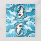 一口のサメを食べに私たちと一緒に プレイスカード (外部開封)