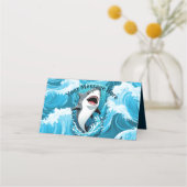 一口のサメを食べに私たちと一緒に プレイスカード (裏面)