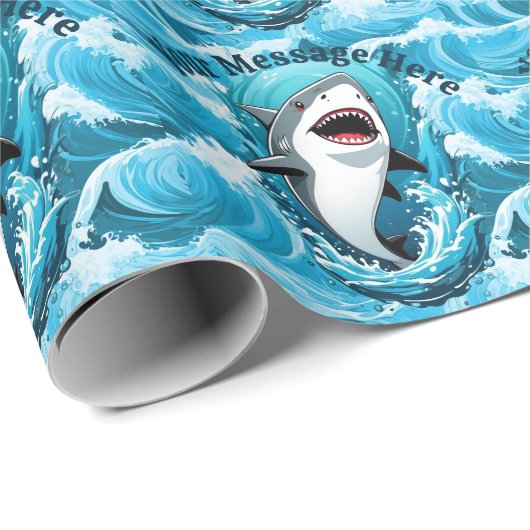 一口のサメを食べに私たちと一緒に ラッピングペーパー (ロールコーナー)