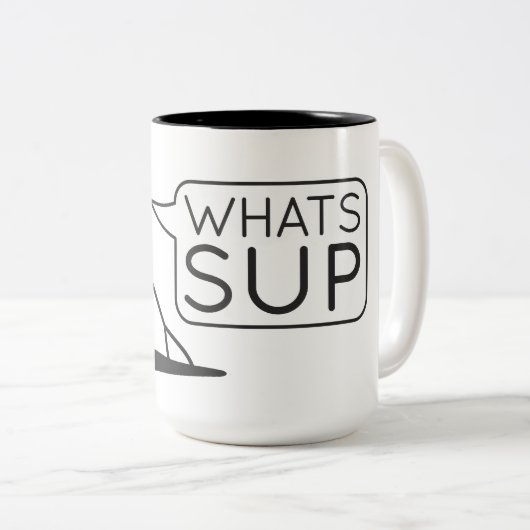 一口のマグはである何 ツートーンマグカップ (正面右)