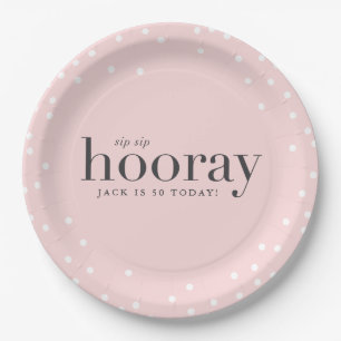 一口の一口のhooray誕生会の紙皿 ペーパープレート
