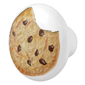 一口を食べたクッキー セラミックノブ (右)