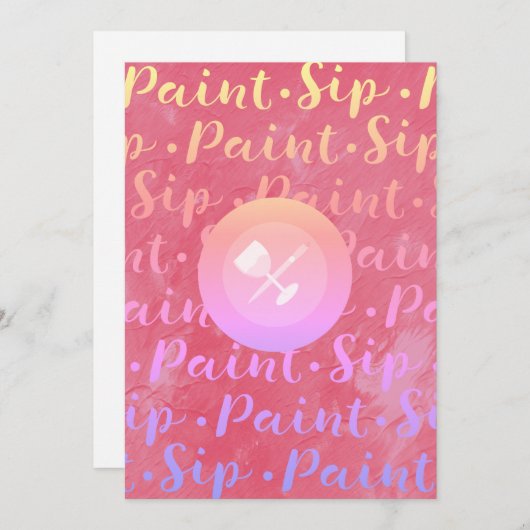 一口及びペンキ 招待状 (正面/裏面)