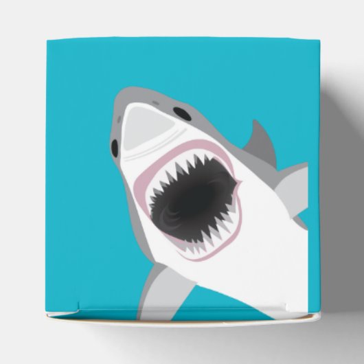 一口食べ素晴らしる白いおもしろいサメ フェイバーボックス (上部)