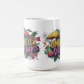 一口飲んで逃げる：傘の飲み物 コーヒーマグカップ (中央)