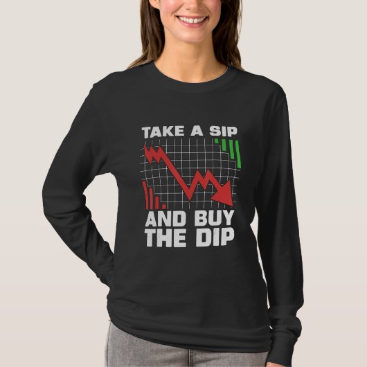 一口飲んでDipはクリプト買トークンCrypを愛している Tシャツ (正面)