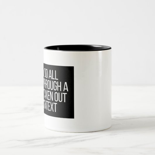 一句を通してなら何でもできる ツートーンマグカップ (中央)