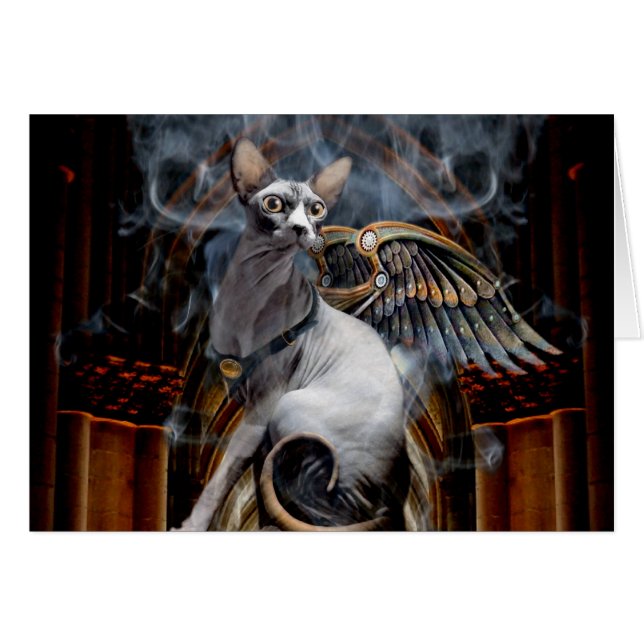 一吹きの煙では、彼は-カード現われます (正面横)