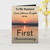 一周年夫ラブシーズブライトカード カード (黄色い花)