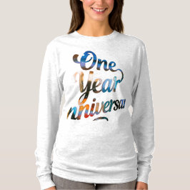 一周年記念ロングスリーブストップ Tシャツ