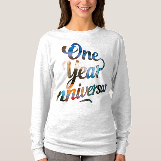 一周年記念ロングスリーブストップ Tシャツ (正面)