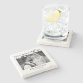 一周年記念結婚の一年 ストーンコースター (横)