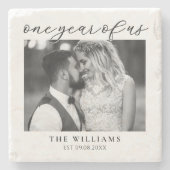 一周年記念結婚の一年 ストーンコースター (正面)