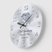 一周年記念結婚特別命令 ラージ壁時計 (傾斜)