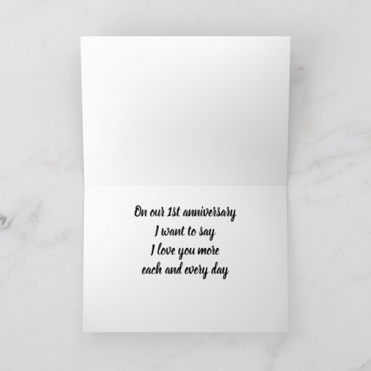 ***一周年記念***愛**る** カード (内部)