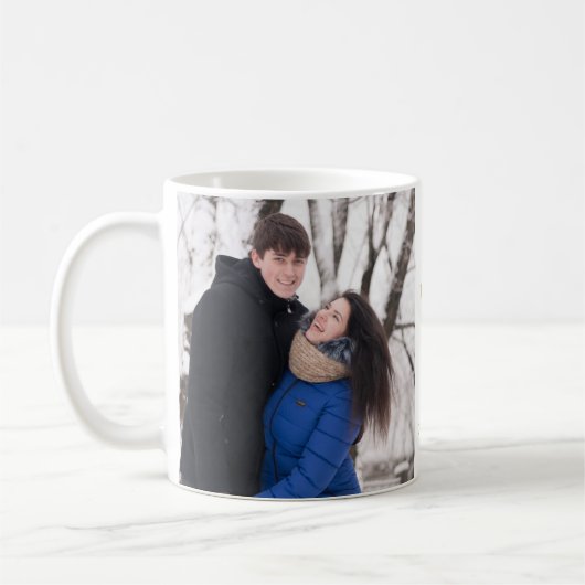 一周結婚記念ラブ引用文 コーヒーマグカップ (左)