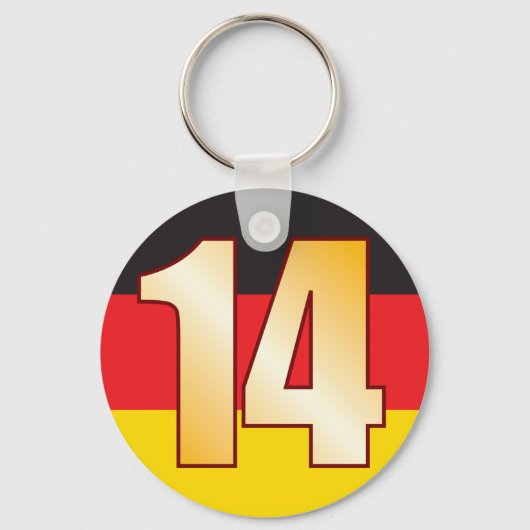 一四ドイツ金ゴールド キーホルダー (正面)
