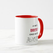 一回賢い医者を赤書くおもしろいノベルティ マグカップ (正面右)