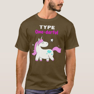 一型糖尿病ユニコーンT型一型糖尿病 Tシャツ
