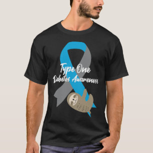 一型糖尿病認識度おもしろいスロットとリボンT Tシャツ