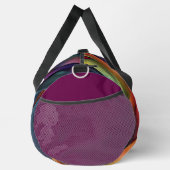 一夫一婦はっきりしたカラフル抽象芸術パターン ダッフルバッグ (右)