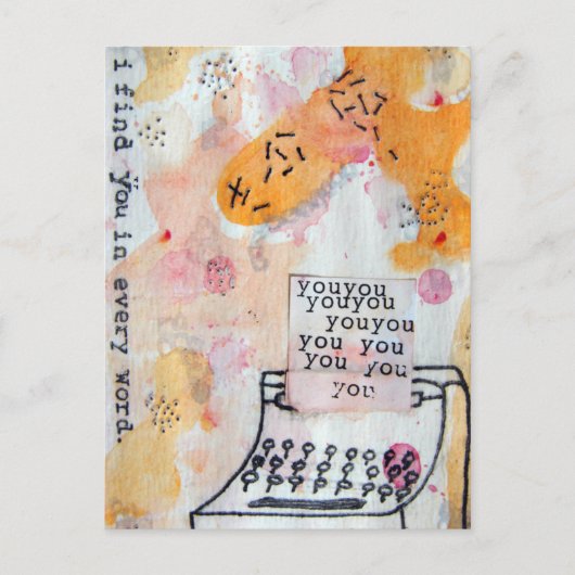 一字一句はがきに君を見つける ポストカード (正面)