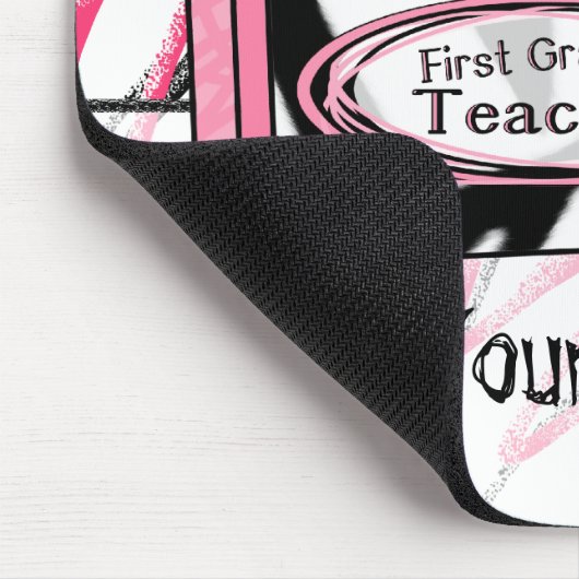 一学年の先生のマウスパッド-シマウマのプリントのクレヨン マウスパッド (コーナー)